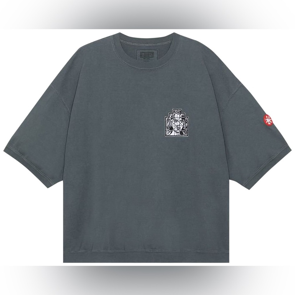 VGC! Cav Empt Overdye Zig Patch Short-Sleeve Crewneck Charcoal Sz Large